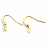 20x15mm Stainless Steel Ball French Wire Earrings Backs Silver Tone