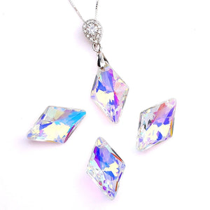 6320 Rhombus Pendant Glass Bead Charms 12pcs