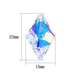 6320 Rhombus Pendant Glass Bead Charms 12pcs
