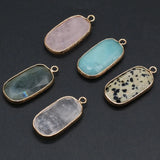 15x30mm Pink Crystal Quartz Pendant Charms for Jewelry