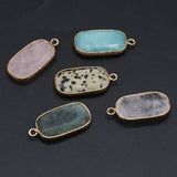 15x30mm Pink Crystal Quartz Pendant Charms for Jewelry