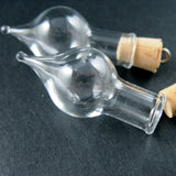 15x33mm Water Drop Glass Bottle with Cork Bail