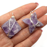 Irregular Amethyst Pendant DIY Jewelry Making Necklace Charm Women Gift