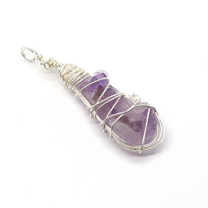 Irregular Amethyst Pendant DIY Jewelry Making Necklace Charm Women Gift