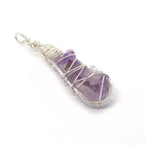 Irregular Amethyst Pendant DIY Jewelry Making Necklace Charm Women Gift