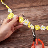 15yd Daisy Flower Lace Trim Ribbon Embroidery 25mm Sewing DIY Crafts Colorful