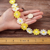15yd Daisy Flower Lace Trim Ribbon Embroidery 25mm Sewing DIY Crafts Colorful