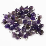 16*10MM Natural Stone Hexagonal Pillar Necklace Pendant 30Pcs