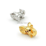 Micro Pave Red CZ Elephant Head Beads for DIY Bracelets or Necklaces