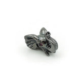 Micro Pave Red CZ Elephant Head Beads for DIY Bracelets or Necklaces