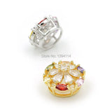 Micro Pave CZ Flower Beads for DIY Bracelets/Necklaces