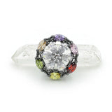 Micro Pave CZ Flower Beads for DIY Bracelets/Necklaces