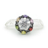 Micro Pave CZ Flower Beads for DIY Bracelets/Necklaces