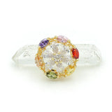 Micro Pave CZ Flower Beads for DIY Bracelets/Necklaces