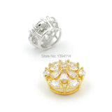 16*16*9mm CZ Flower Beads for DIY Bracelets or Necklaces