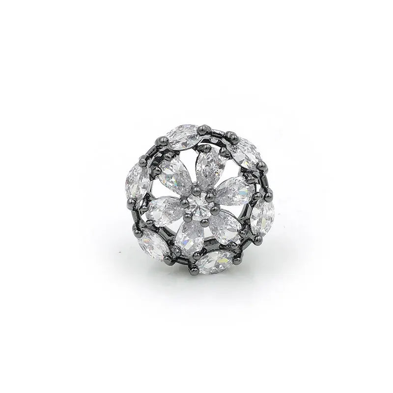 16*16*9mm CZ Flower Beads for DIY Bracelets or Necklaces