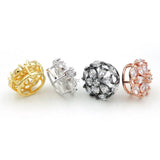 16*16*9mm CZ Flower Beads for DIY Bracelets or Necklaces