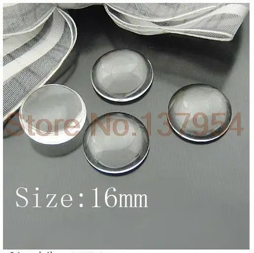 200 Count 16mm Clear Round Glass Cabs DIY