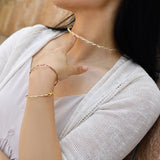 925 Sterling Silver 2-Strand Braided Bracelet Italian Chain Women Rose Platinum
