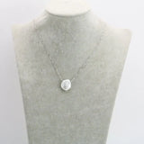 Large Keshi Pearl Necklace 18in Choker Coin Freshwater 925 Sterling Silver