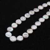 16-17mm Natural Freshwater Pearl Loose Beads Round Perforated Irregular Face Jew