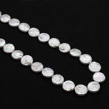 16-17mm Natural Freshwater Pearl Loose Beads Round Perforated Irregular Face Jew