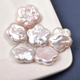 16-17mm Plum Flower Shaped Pearl Loose Bead Freshwater Baroque Nucleated