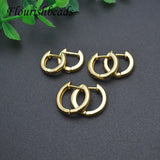 Smooth Plated Nickel Circle Hoop Earrings for Women Jewelry