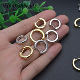 Smooth Plated Nickel Circle Hoop Earrings for Women Jewelry