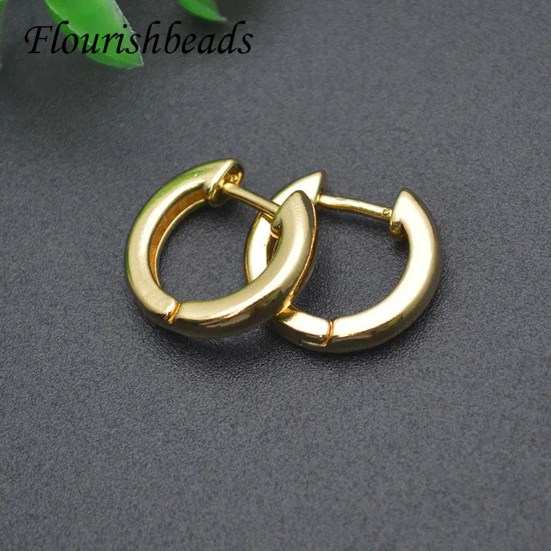 Smooth Plated Nickel Circle Hoop Earrings for Women Jewelry