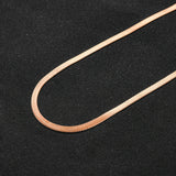 Stainless Steel Rose Snake Chain Necklace 2-5mm Men Gift Jewelry