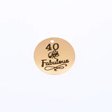 16 18 40 50 60 Age Stainless Steel Laser Engrave Charms Pendant