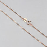 925 Sterling Silver Snake Female Necklace Chain 0.7mm Three Colors