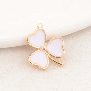 14K Brass Flowers Charms Pendants Crafting Supplies