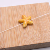 20pcs Red Yellow Ceramics Starfish Shell Beads for Jewelry Making