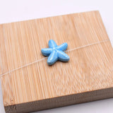 20pcs Red Yellow Ceramics Starfish Shell Beads for Jewelry Making