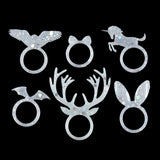 Animal Ring Crystal Resin Mold For Rabbit Deer Unicorn Rings DIY Jewelry