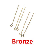 Eye Head Pins 7 Colors Plated for Jewelry Making Supplies