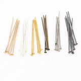 Flat Head Pins Gold/Silver/Rhodium 16-50mm Jewelry Findings DIY Supplies