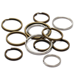 50pcs/lot Metal Key Holder Split Rings Unisex Keyring Keychain Keyfob