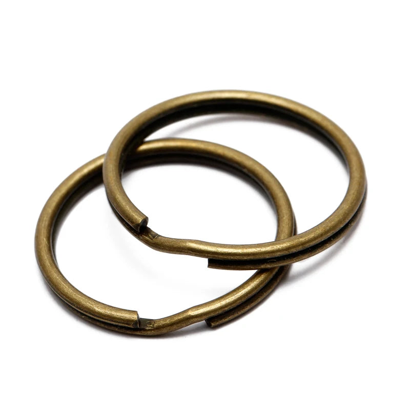 50pcs/lot Metal Key Holder Split Rings Unisex Keyring Keychain Keyfob