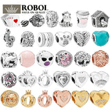 925 Silver Heart/Poker/Cup Beads Kids Jewelry