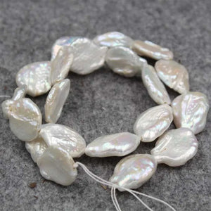 10Pcs Flat Baroque Natural Freshwater Pearl Beads Earring Charms