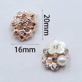 Alloy Rhinestone Pearl Resin Rose Flower Box DIY Jewelry Accessory