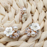 Alloy Rhinestone Pearl Resin Rose Flower Box DIY Jewelry Accessory