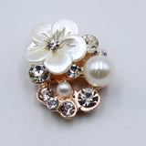 Alloy Rhinestone Pearl Resin Rose Flower Box DIY Jewelry Accessory