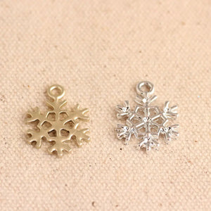 Glazing Alloy Snowflake Style Earring Necklace Pendant Charms 50Pcs