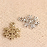 Glazing Alloy Snowflake Style Earring Necklace Pendant Charms 50Pcs