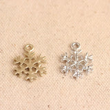 Glazing Alloy Snowflake Style Earring Necklace Pendant Charms 50Pcs