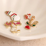 Christmas Deer Style KC Alloy Pendants Charms Jewelry Making Findings